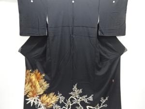作家物　松竹梅模様刺繍留袖(比翼付き)